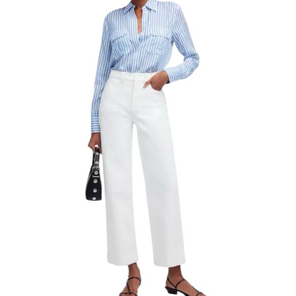 NWD Madewell The Perfect Vintage Wide Leg Crop Jeans Women’s Size 25 - Picture 1 of 13